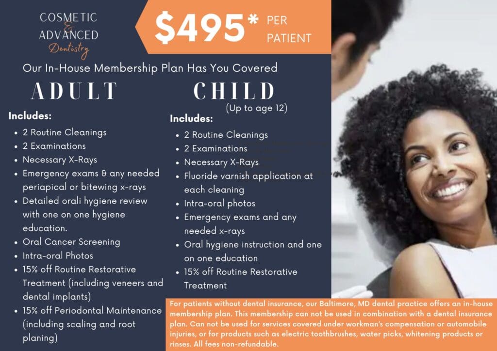 Dental membership plan in Owings Mills and Baltimore